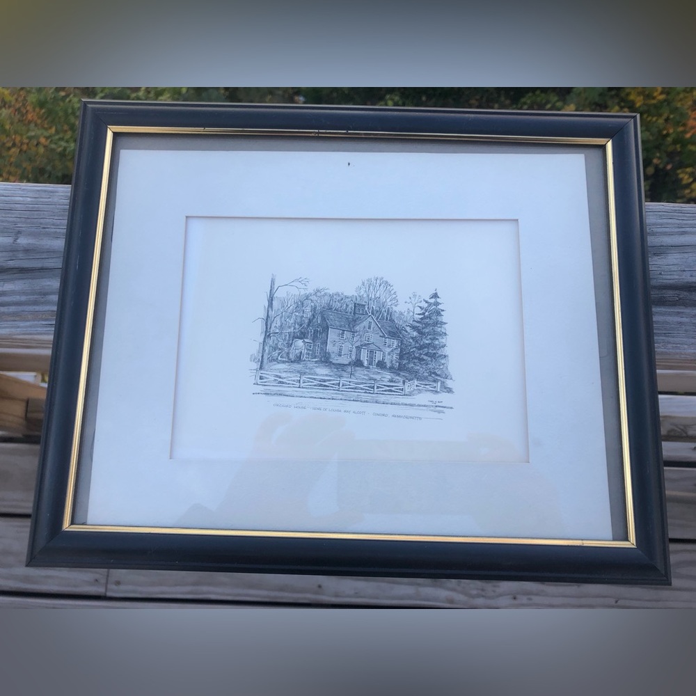 Portrait of the Orchard House of Louisa May Alcott Concord MA by Clark M Goff